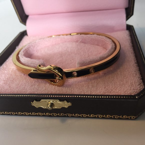 🏆🖤JUICY COUTURE Black Buckle Bangle Bracelet🖤🏆 - Picture 2 of 6